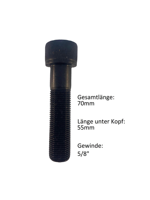 Schraube für Fräszähne Wurzelfräse Stubbenfräse Rayco Wurzelwerkzeug Zoll 70mm 5/8" Bout Screw Bolt Milling teeth Super Teeth FSI Vermeer