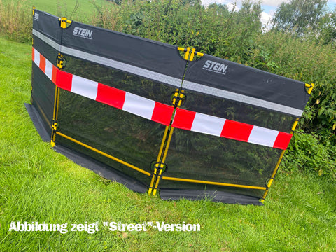 Frässchutzwand mobile Schutzwand Freischneider Wurzelfräse Stein Mäharbeiten Modular Guarding System MGS  Beschermschild protection pour fraiseuse  mobile pour débroussailleuse  Freesbescherming afscherming voor bosmaaiers Beschermwanden Beschermschild